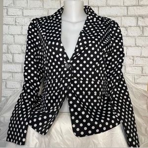 Polkadot Black & White Women’s Jacket Size 16